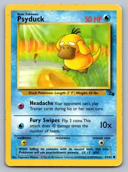 Pokemon TCG Fossil Psyduck 53/62 - Image 1