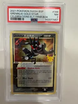 Pokemon Tcg 2021 Greninja Gold Star Celebrations SWSH144 BSP PSA 7 NM - Image 2