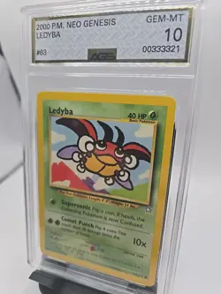 2000 Pokemon Neo Genesis #63 Ledyba AGS 10 Gem Mint FREE SHIPPING - Image 2