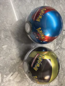 New Ultra & Great Pokemon Ball Tins - 6 Pokemon booster packs total. A22 - Image 1