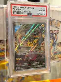2023 POKEMON MEW EN-151 ILLUSTRATION RARE #173 PIKACHU PSA 10 - Image 1