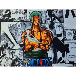 One piece Roronoa Zoro Desk Play Mat Anime Manga 31” x 15.75” Pre-owned CCG - Image 5