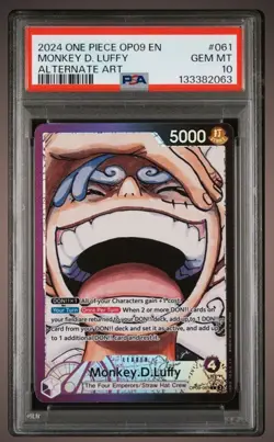 Monkey.D.Luffy 2024 Leader Alt Art OP09-061 One Piece PSA 10 Gem Mint - Image 1