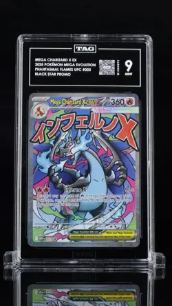 Mega Charizard X ex 023 Me: Mega Evolution Promo Holo Tag 9 Pokemon Card TCG - Image 3