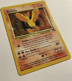Moltres HOLO Fossil Set (1999) Original Vintage Pokemon Cards - Image 2
