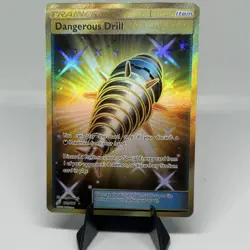 Pokemon Dangerous Drill Team Up 192/181 Secret Rare Full Art SM Gold Holo Card - Image 1