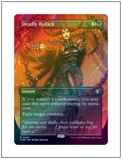1x Deadly Rollick, Borderless Art Foil, Magic the Gathering MTG NM - Image 1