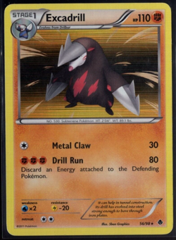 Excadrill 56/98 Holographic Rare Emerging Powers Pokemon TCG LP/NM - Image 1