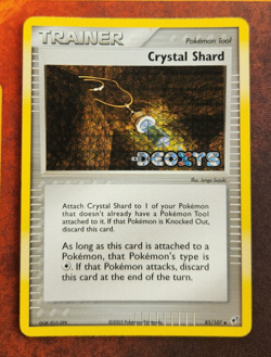 VINTAGE POKEMON 2005 CRYSTAL SHARD 85/107 Ex DEOXYS - REVERSE HOLO - STAMPED - Image 1