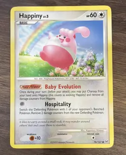 2009 Pokemon, Platinum, #76/127 Happiny Lv. 5, Common - Image 1