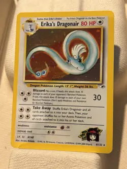 Pokemon TCG Erika's Dragonair Gym Heroes Holo Card - Image 1