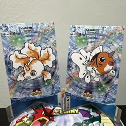 Pokemon Database Shiny Set Goldeen Seaking Shiny Sparkle Holo Set Of 2 - Image 1