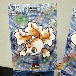 Pokemon Database Shiny Set Goldeen Seaking Shiny Sparkle Holo Set Of 2 - Image 2