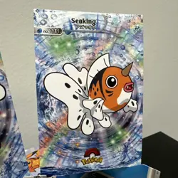 Pokemon Database Shiny Set Goldeen Seaking Shiny Sparkle Holo Set Of 2 - Image 3