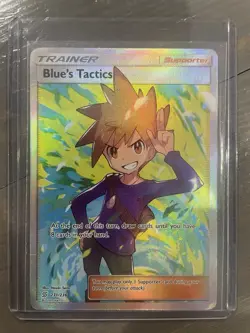Blue's Tactics Full Art 231/236 SM Unified Minds Holo Pokemon TCG - Image 1