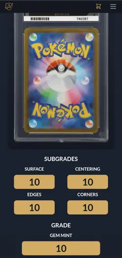 ACE 10 Subgrades -10 Cards -Pokemon M2a Full Set - Japanese Mega Attack Rare - Image 5