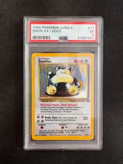 1999 POKEMON JUNGLE #11 SNORLAX-HOLO PSA 5 - Image 1