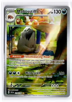 2023 TCG Pokemon #218 Mabosstiff 218/198 Holo Full Art Scarlet & Violet - Image 1
