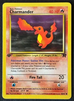 1st Edition Charmander - Team Rocket - #50/82 - Vintage Pokemon Card 1999 WOTC - Image 1