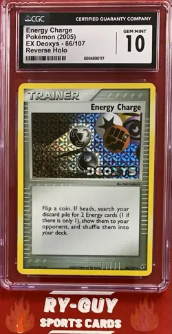 2005 POKEMON EX DEOXYS REVERSE HOLO ENERGY CHARGE #86 CGC 10💎 - Image 1