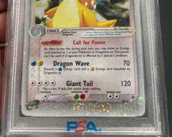 2003 Pokemon EX Dragon Dragonite EX Holo PSA 9 MINT SWIRL - Image 3
