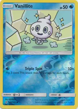 4x NM-Mint Vanillite - 33/145 - Common - Reverse Holo Pokemon Guardians Rising - Image 1