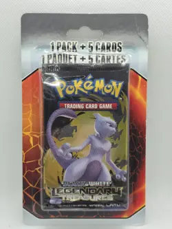 Pokemon Black and White Legendary Treasure Booster Pack Factory Sealed (Mewtwo) - Image 1