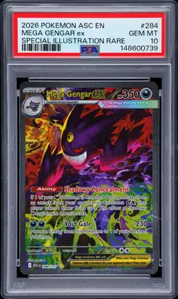 2026 Pokemon Ascended Heroes SIR Mega Gengar ex 284/217 PSA 10 - Image 1