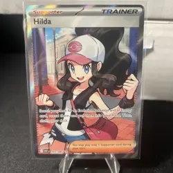 Pokemon Card TCG Hilda Trainer Ultra Rare Full Art White Flare 164/086 NM - Image 1