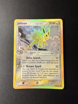 Pokemon Jolteon Delta Species Holo Rare 7/113 2005 English TCG Card LP - Image 1