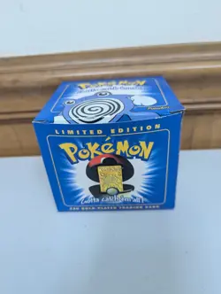 Pokemon Card Poliwhirl 23K Gold Plated 1999 Burger King in Box With Ball - Image 5