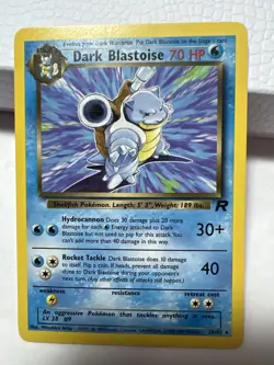 Dark Blastoise 20/82 Team Rocket Rare Non-Holo Pokemon Card MP Vintage WOTC - Image 1