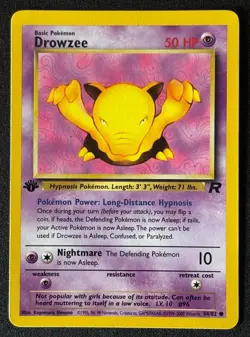 1st Edition Drowzee - Team Rocket - #54/82 - Vintage Pokemon Card 1999 WOTC - Image 1