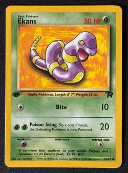 1st Edition Ekans - Team Rocket - #56/82 - Vintage Pokemon Card 1999 WOTC - Image 1
