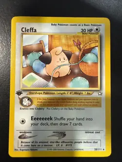 Cleffa Neo Genesis 1st Edition Regular Card 20/111 - Image 1