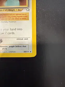 Cleffa Neo Genesis 1st Edition Regular Card 20/111 - Image 3