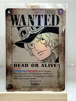 Sabo OP13-120 SP Wanted Poster Alternate Art One Piece Card English Carrying On - Image 1