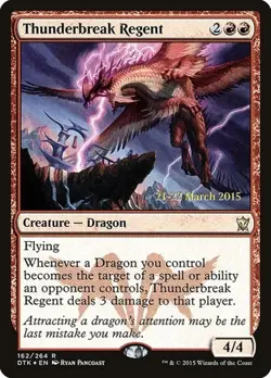 Thunderbreak Regent - Foil Prerelease Promo Dragons of Tarkir LP MTG - Image 1