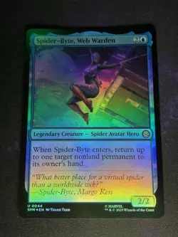 MTG * Spider-Byte, Web Warden (Foil) Spider-Man * 1X * NM - Image 1