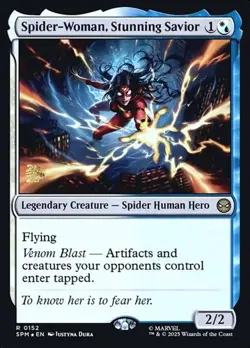 Spider-Woman, Stunning Savior - Foil Prerelease Promo SPM NM MTG - Image 1
