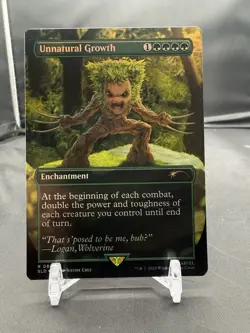 MTG Unnatural Growth RAINBOW FOIL Secret Lair x Marvel Wolverine 0865 NM - Image 1