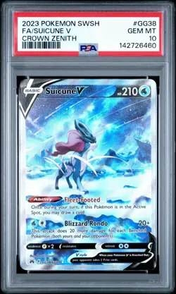 2023 POKEMON SWSH FA/SUICUNE V CROWN ZENITH #GG38/GG70 PSA 10 GEM MINT - Image 2