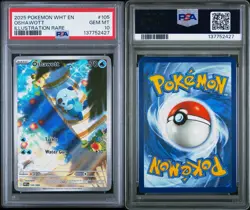 Pokemon TCG Oshawott Illustration Rare White Flare PSA Gem Mint 10 - Image 3