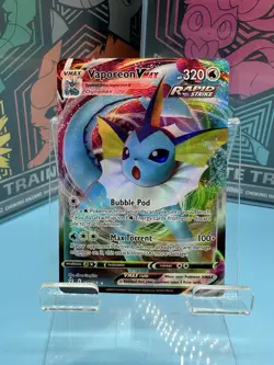 Vaporeon VMAX - 030/203 - Pokemon Evolving Skies Sword Shield Ultra Rare Card NM - Image 1