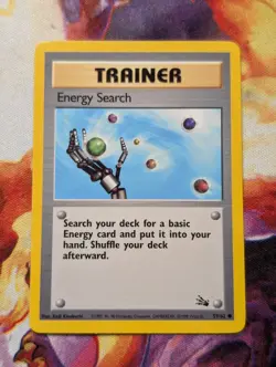 Pokemon TCG Trainer Energy Search Fossil Set 59/62 Mp - Image 1