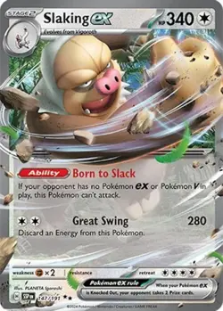 Slaking ex (#147/191) - Holofoil SV - Surging Sparks NM Pokemon - Image 1