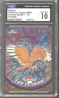 Pokemon Topps Chrome Fearow 22 CGC 10 GEM MINT - Image 1