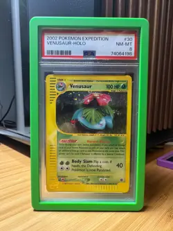 2002 POKEMON EXPEDITION #30 VENUSAUR-HOLO PSA 8 - Image 1