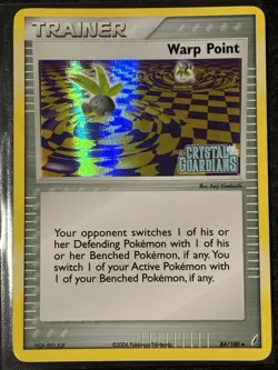 Warp Point Pokemon TCG Crystal Guardians 84/100 Stamped Reverse Holo - Image 1