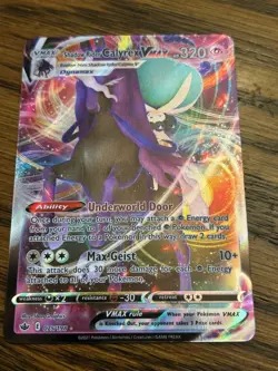 Pokemon Shadow Rider Calyrex VMAX 075/198 Chilling Reign Full Art Holo - NM - Image 1